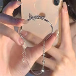 Load image into Gallery viewer, Sweet Butterfly Heart Double Layer Charm Bracelet for Women – Luxury Tassel Chain