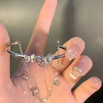 Load image into Gallery viewer, Sweet Butterfly Heart Double Layer Charm Bracelet for Women – Luxury Tassel Chain
