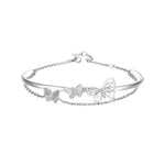 Load image into Gallery viewer, Sweet Butterfly Heart Double Layer Charm Bracelet for Women – Luxury Tassel Chain