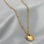 Load image into Gallery viewer, Stainless Steel Yelow Peach Heart Necklace for Women