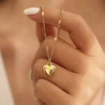 Load image into Gallery viewer, Stainless Steel Yelow Peach Heart Necklace for Women