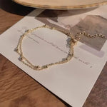 Load image into Gallery viewer, Double Layer Yelow Bead Bracelet for Women – Trendy Chain Link Design