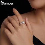 Load image into Gallery viewer, BAMOER 1CT D Color VVS1 Moissanite Flower Ring – 925 Sterling Silver
