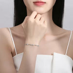 Load image into Gallery viewer, Vintage 925 Sterling Silver Zircon Heart Bracelet for Women – Korean Designer Crystal Charm