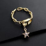 Load image into Gallery viewer, Cross Letter Adjustable Open Ring for Women – Trendy Daily Statement