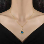 Load image into Gallery viewer, Yelow Titanium Steel Star & Planet Necklace for Women – Astronaut Pendant
