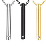 Load image into Gallery viewer, 2Pcs Titanium Steel Memorial Ashes Perfume Bottle Necklace – Minimalist Round Pendant