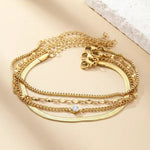 Load image into Gallery viewer, Zirconia Snake Chain Bracelet Set