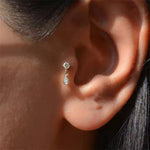 Load image into Gallery viewer, Aide 925 Sterling Silver Geometric Zircon Stud Earrings – Elegant Multi Piercing Jewelry