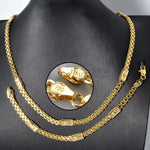 Load image into Gallery viewer, Dubai Yelow Plated Hip Hop Jewelry Set – Necklace &amp; Bracelet 2PCS