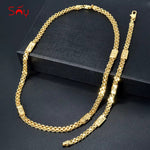 Load image into Gallery viewer, Dubai Yelow Plated Hip Hop Jewelry Set – Necklace &amp; Bracelet 2PCS