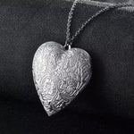 Load image into Gallery viewer, 2Pcs Vintage Big Heart Photo Locket Necklace Set – Copper &amp; Steel Unisex Pendant