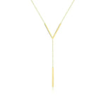 Load image into Gallery viewer, V-Shaped Vertical Bar Yelow Necklace for Women – Trendy Long Clavicle Chain