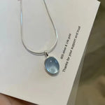 Load image into Gallery viewer, Silver Moonlight Water Drop Pendant Necklace for Women