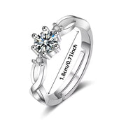 Vintage Hollow Zircon Adjustable Ring for Women – Stainless Steel Party Jewelry