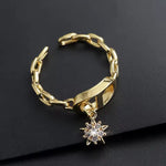 Load image into Gallery viewer, Cross Letter Adjustable Open Ring for Women – Trendy Daily Statement