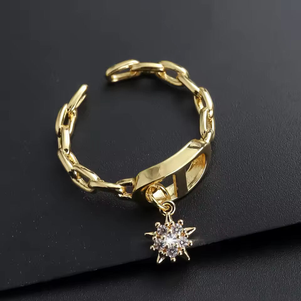 Cross Letter Adjustable Open Ring for Women – Trendy Daily Statement