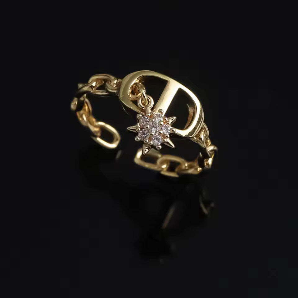 Cross Letter Adjustable Open Ring for Women – Trendy Daily Statement