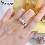 Load image into Gallery viewer, BAMOER 0.5CT D Color VVS1 Moissanite Ring – 925 Sterling Silver Engagement Ring
