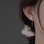 Load image into Gallery viewer, Ventfille 925 Sterling Silver Star Tassel Drop Earrings for Women