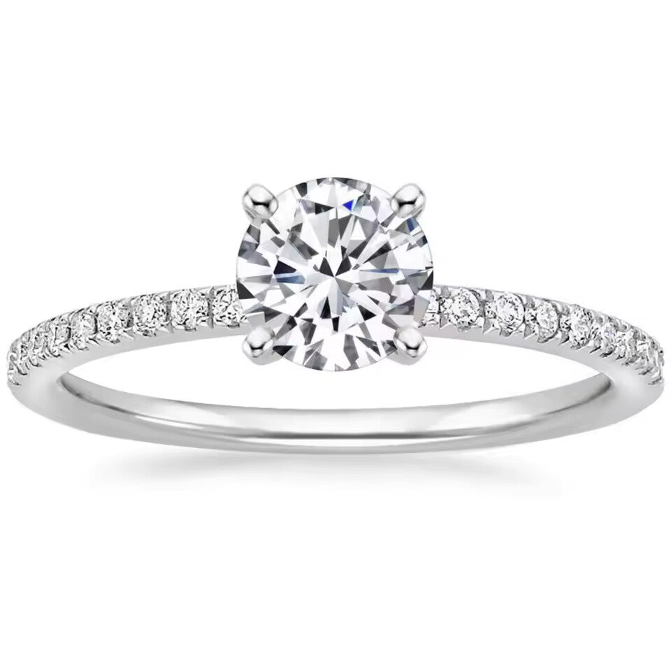 S925 Silver Plated Oval Pink Zircon Engagement Ring for Women