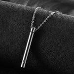Load image into Gallery viewer, 2Pcs Titanium Steel Memorial Ashes Perfume Bottle Necklace – Minimalist Round Pendant
