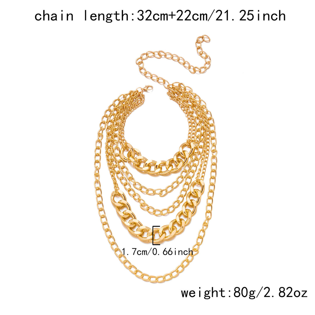 Exaggerated Yelow Multi-Layer Tassel Necklace for Women – 72cm Party Chain