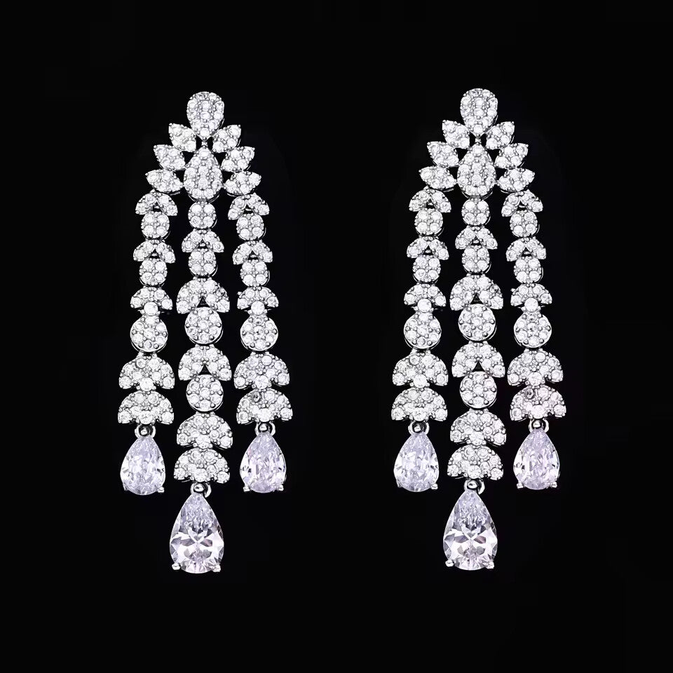 4-Piece AAA Zirconia Bridal Jewelry Set – Wedding Crystal Collection