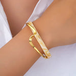 Load image into Gallery viewer, Korean Light Luxury White Shell Metallic Texture Bracelet Set for Women
