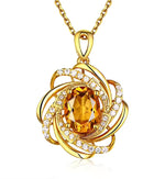 Load image into Gallery viewer, Real Yelow 2 Carat Topaz Pendant with Diamond Accents – Luxury Women’s Necklace
