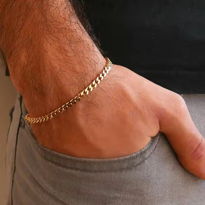 Vnox 3–11mm Miami Curb Chain Bracelet – Stainless Steel Cuban Link for Men